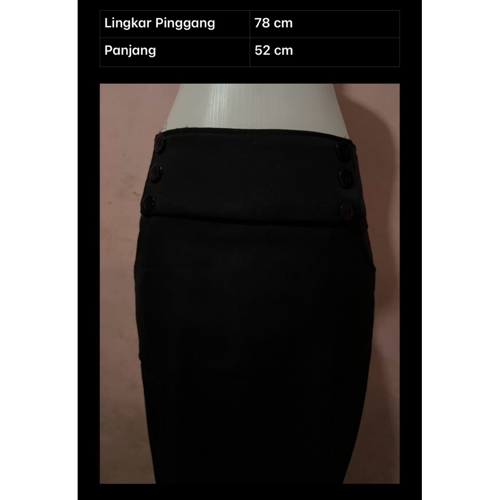 ( Preloved ) Rok span hitam