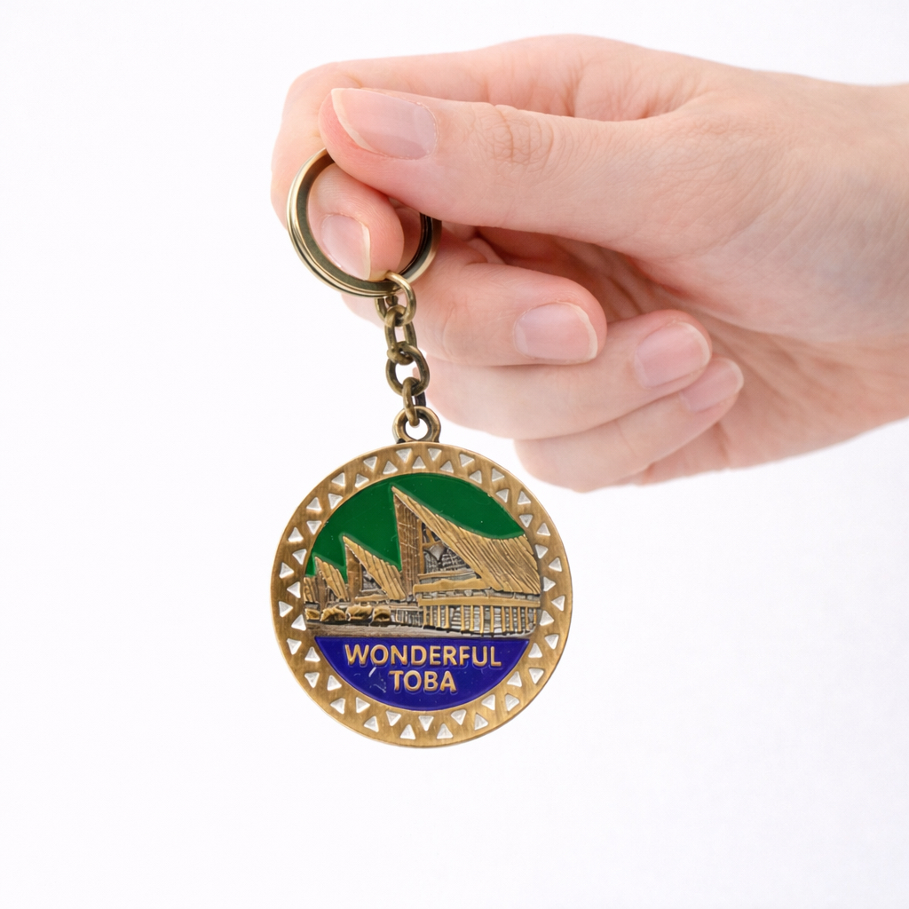 Souvenir Gantungan Kunci Oleh-Oleh Negara Indonesia Sumatra Utara Medan Rumah Batak Wonderful Toba K