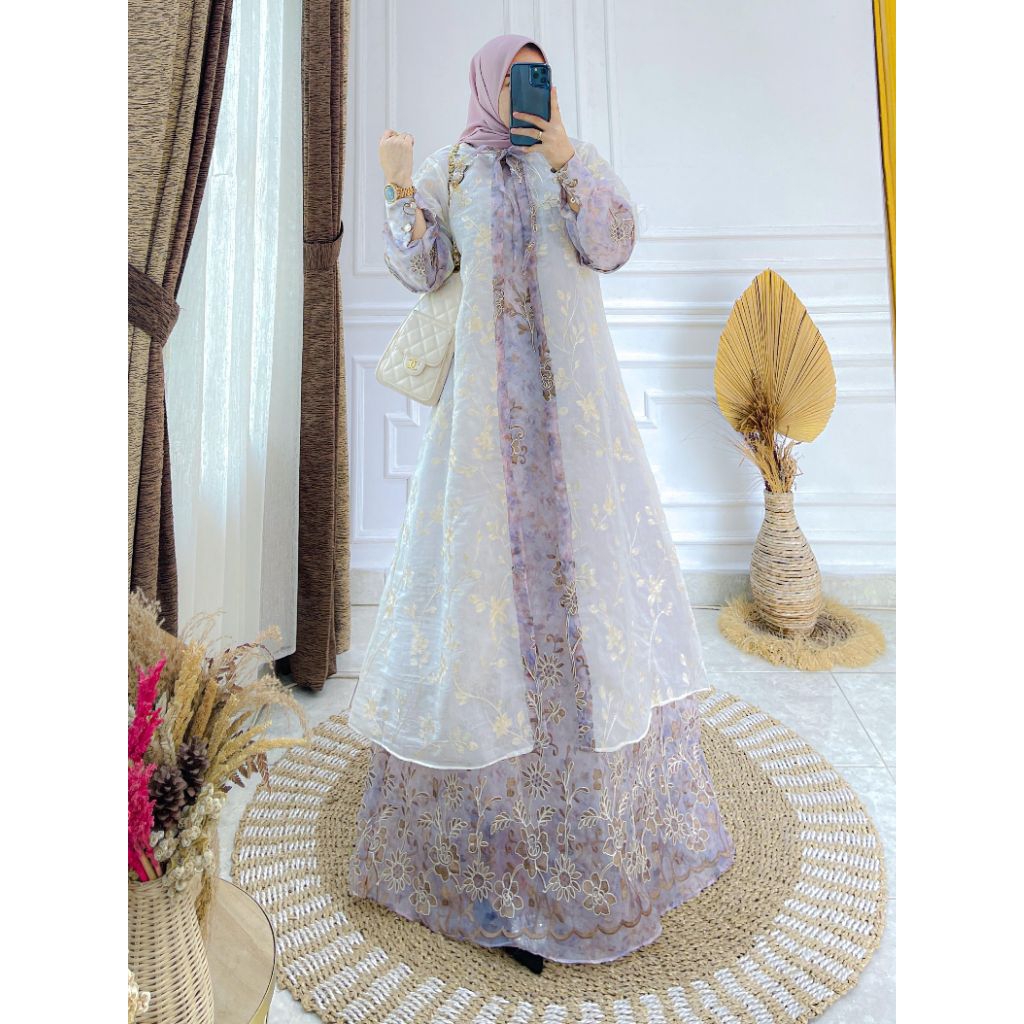 DRESS ORGANZA BORDIR PREMIUM