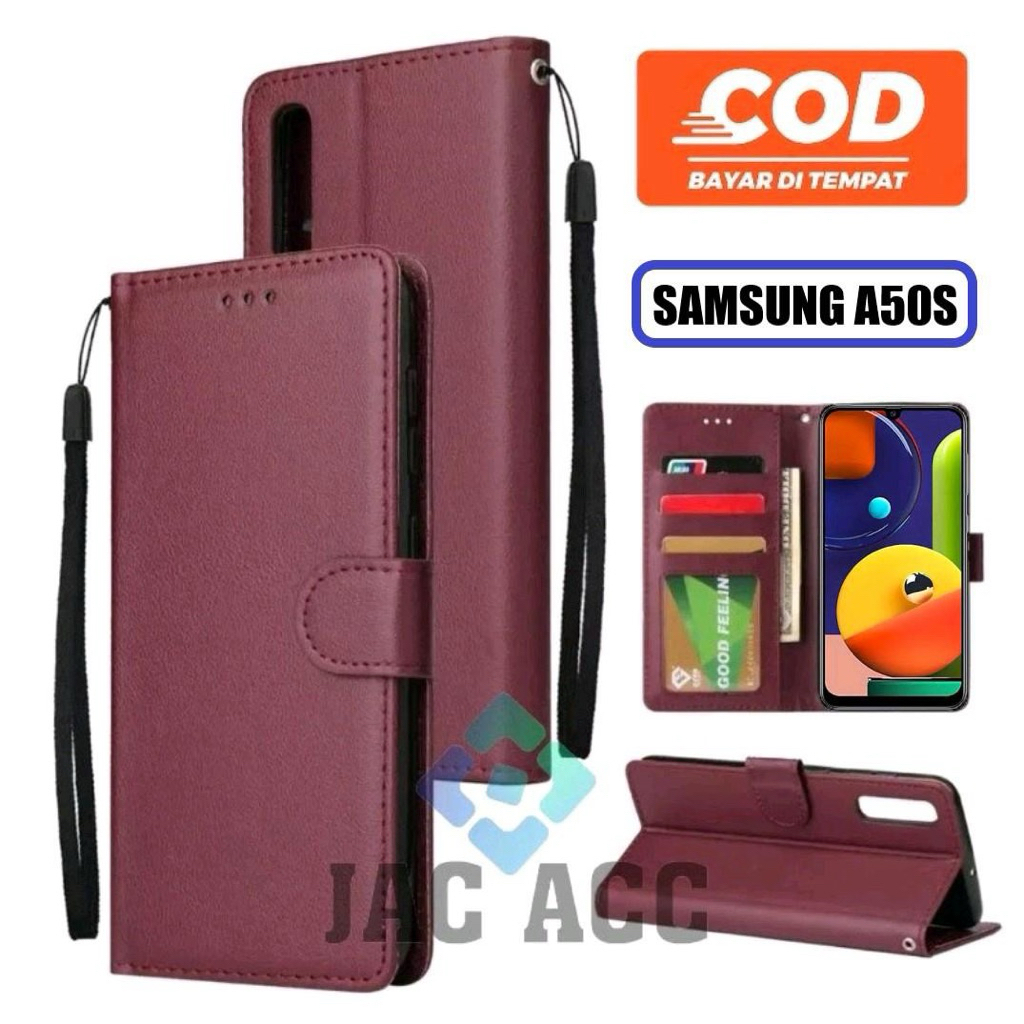 FLIP CASE HP PREMIUM UNTUK SAMSUNG GALAXY A50s LEATHER FLIP CASE HP PREMIUM UNTUK SAMSUNG A50s