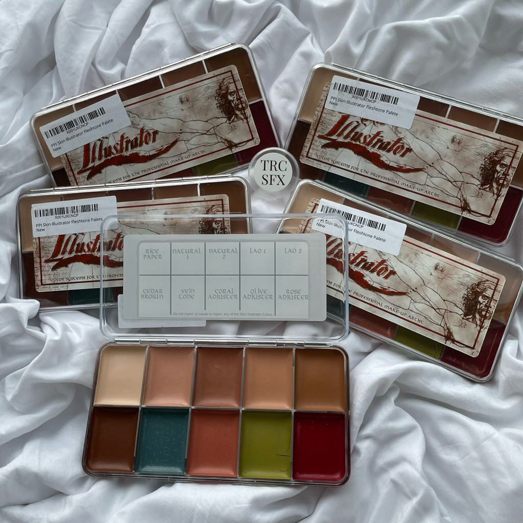Flesh Tone Alcohol Paint Pallete Skin illustrator SFX Makeup Bruise Wheel Special Effect
