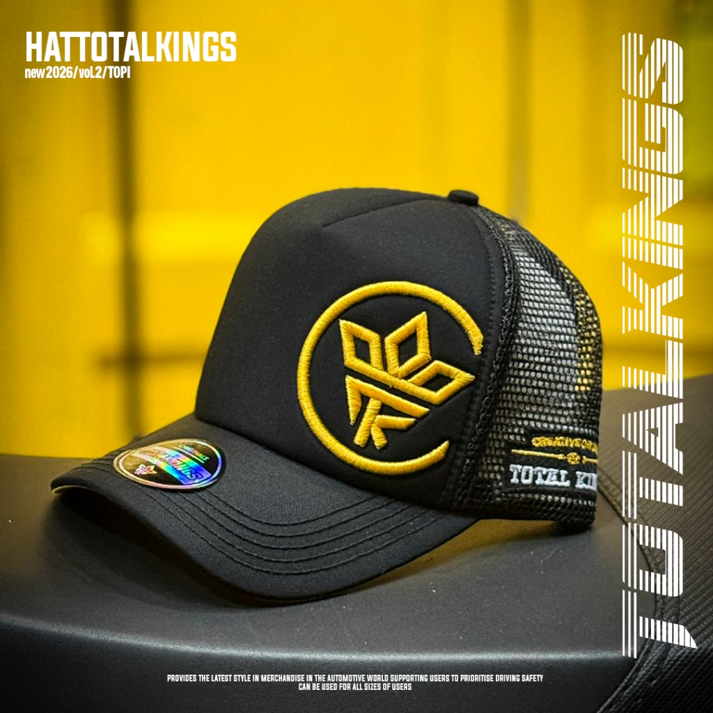 TOPI TOTAL KINGS NEW 2026 BLACK YELLOW