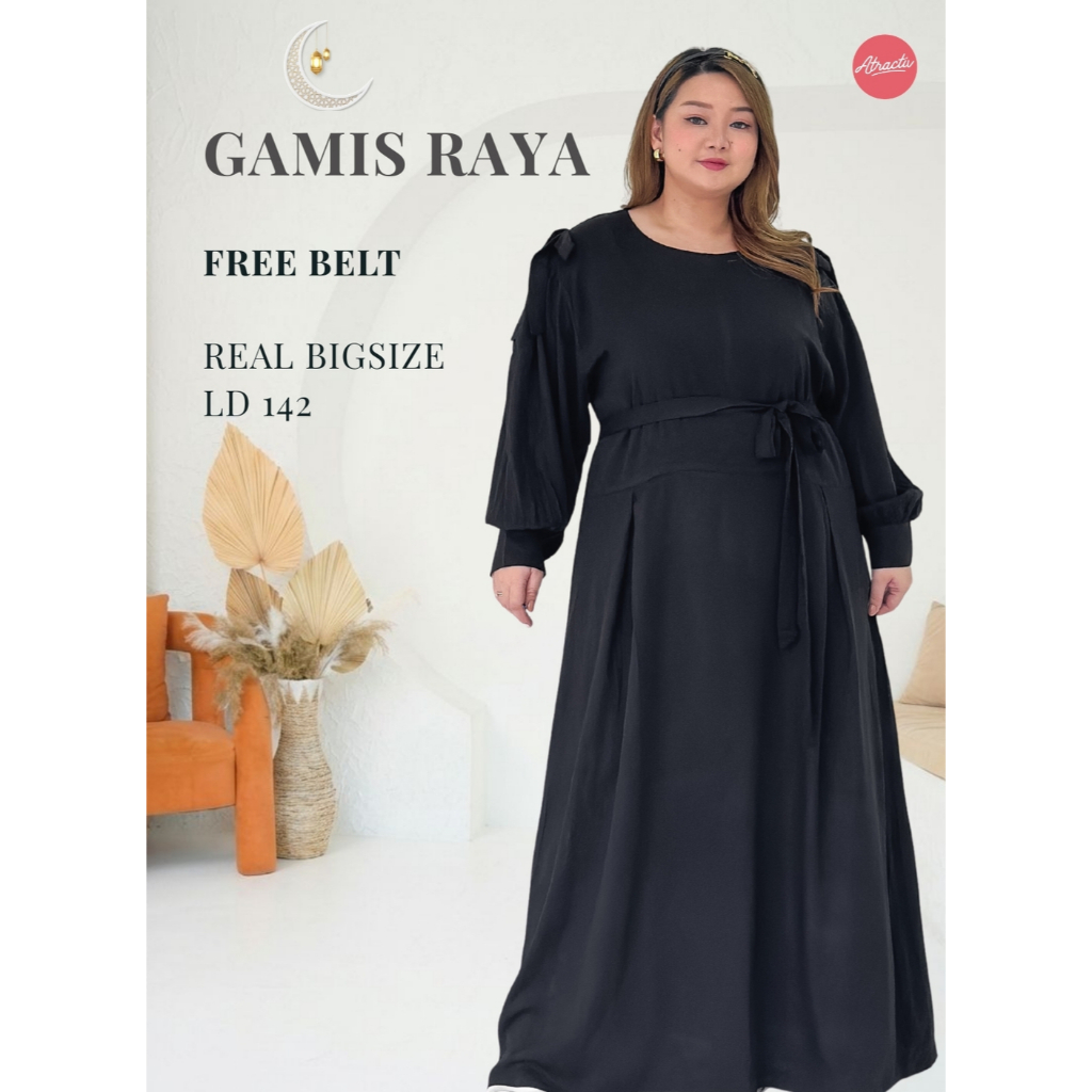 ATRACTIV Dress Lebaran Big Size LD130 LD135 LD142 Gamis Lebaran Jumbo Gamis Rayon Jumbo