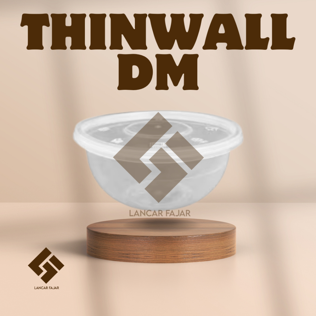 [25 biji] Thinwall DM / Thinwall Bowl - Round / Round Bowl / Mangkuk Makan Plastik All Size 200ml - 