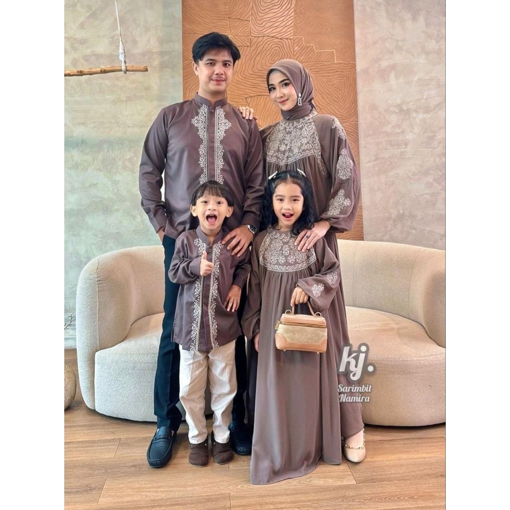 Sarimbit Keluarga Namira ORI Khadijah Mode/Sarimbitkeluarga/Gamisbordir