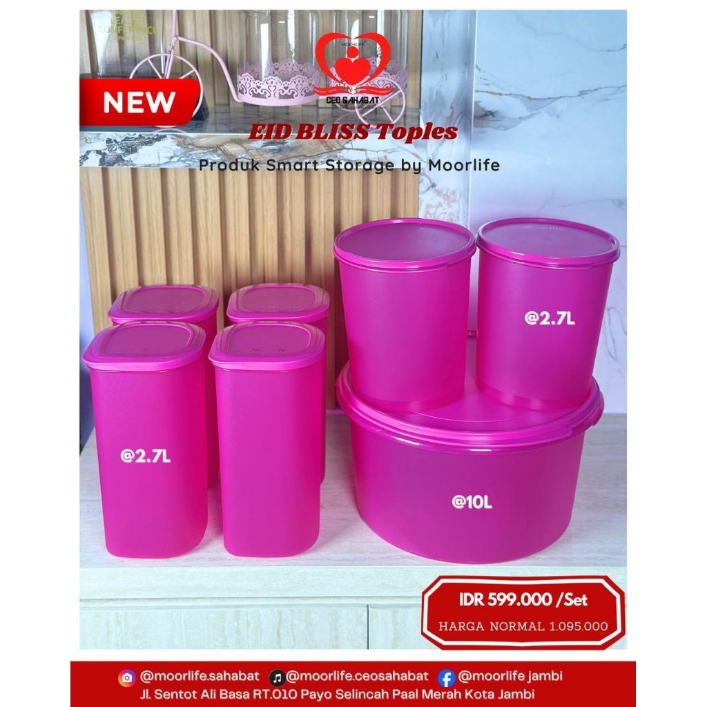 Paket toples lebaran Eid Blis by Moorlife 1set isi 7 pcs