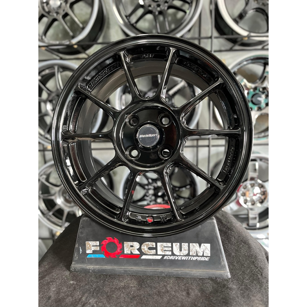 velg wedsport tc105 r15 black glossy pcd 4x100 lebar 6,5 kondisi baru