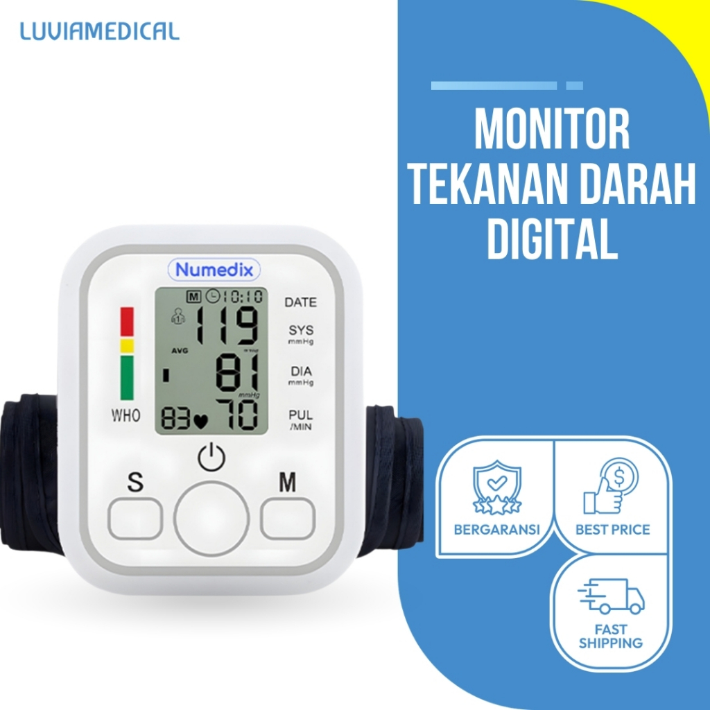 MONITOR TEKANAN DARAH DIGITAL OTOMATIS – Tensi Numedix / Alat Pengukur Tensi / Alat Pantau Tekanan D