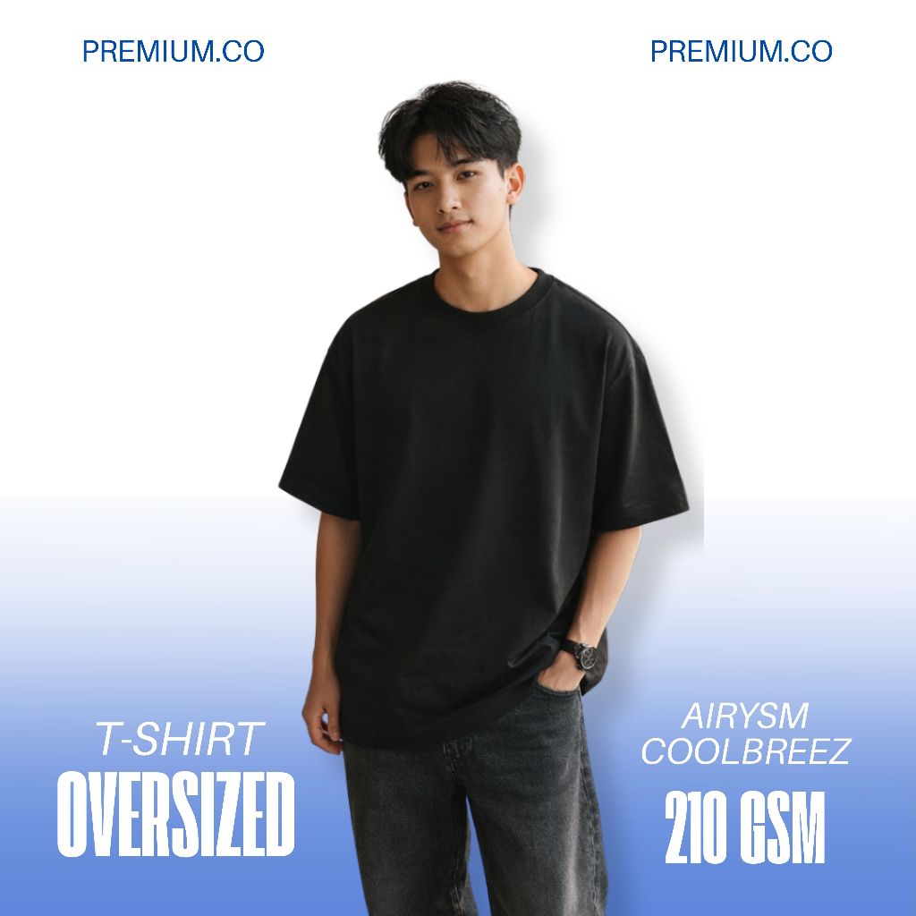 AIrysm Oversized T-Shirt Kaos Polos Oversized Premium