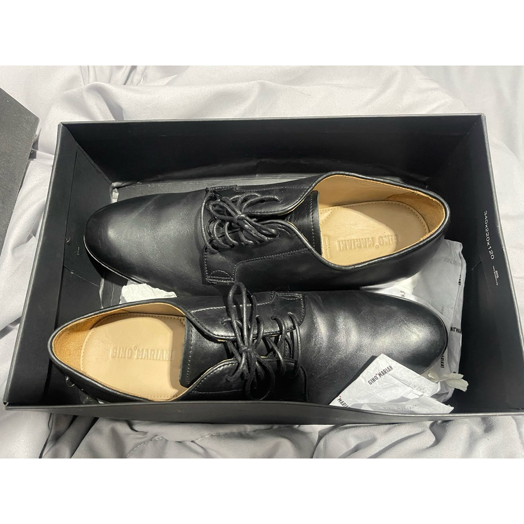 Sepatu Kulit Pantofel Pria Formal Gino Mariani Bentley Hitam Ukuran 43 Second No Minus