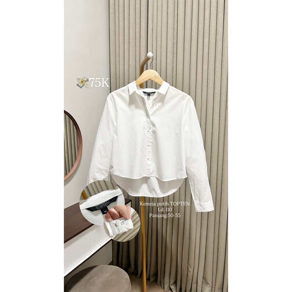 kemeja putih topten