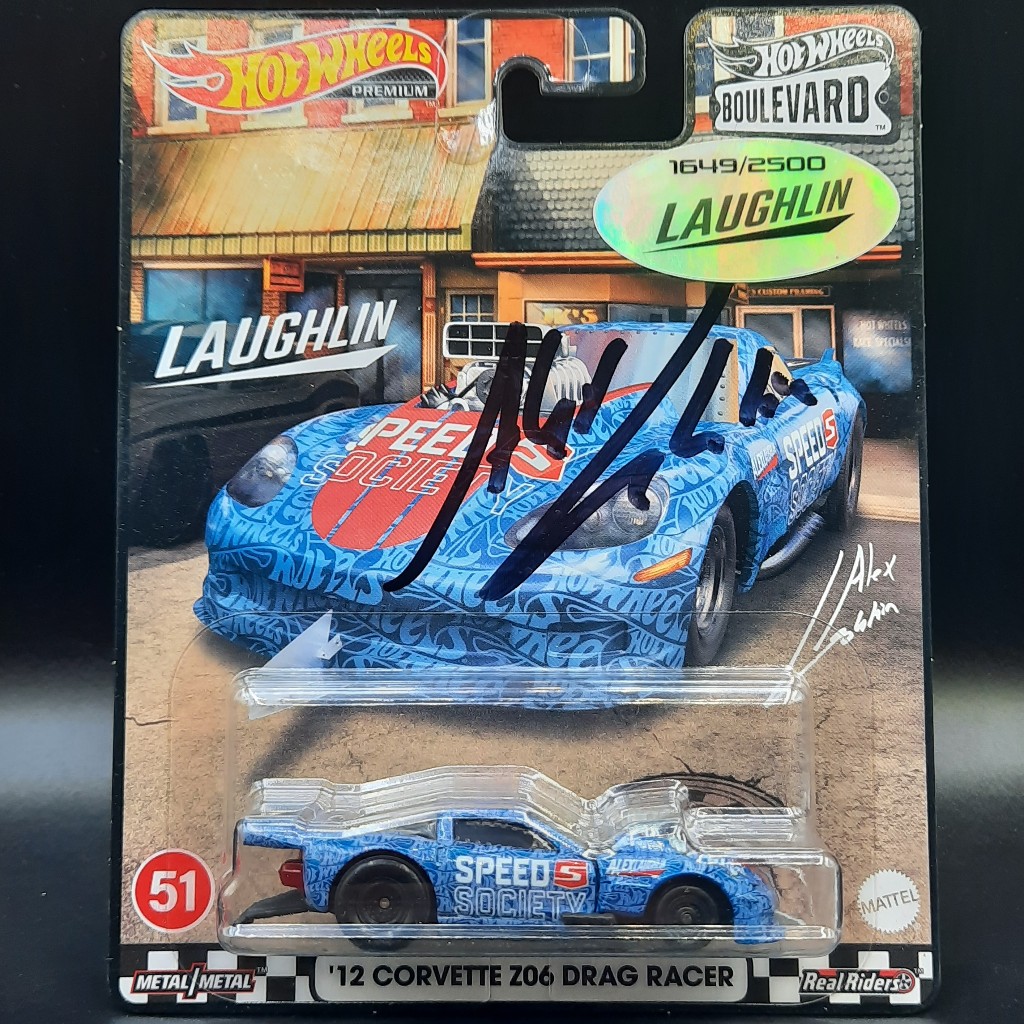 Hot Wheels Boulevard 12 Corvette Z06 Drag Racer Laughlin Holo Sign