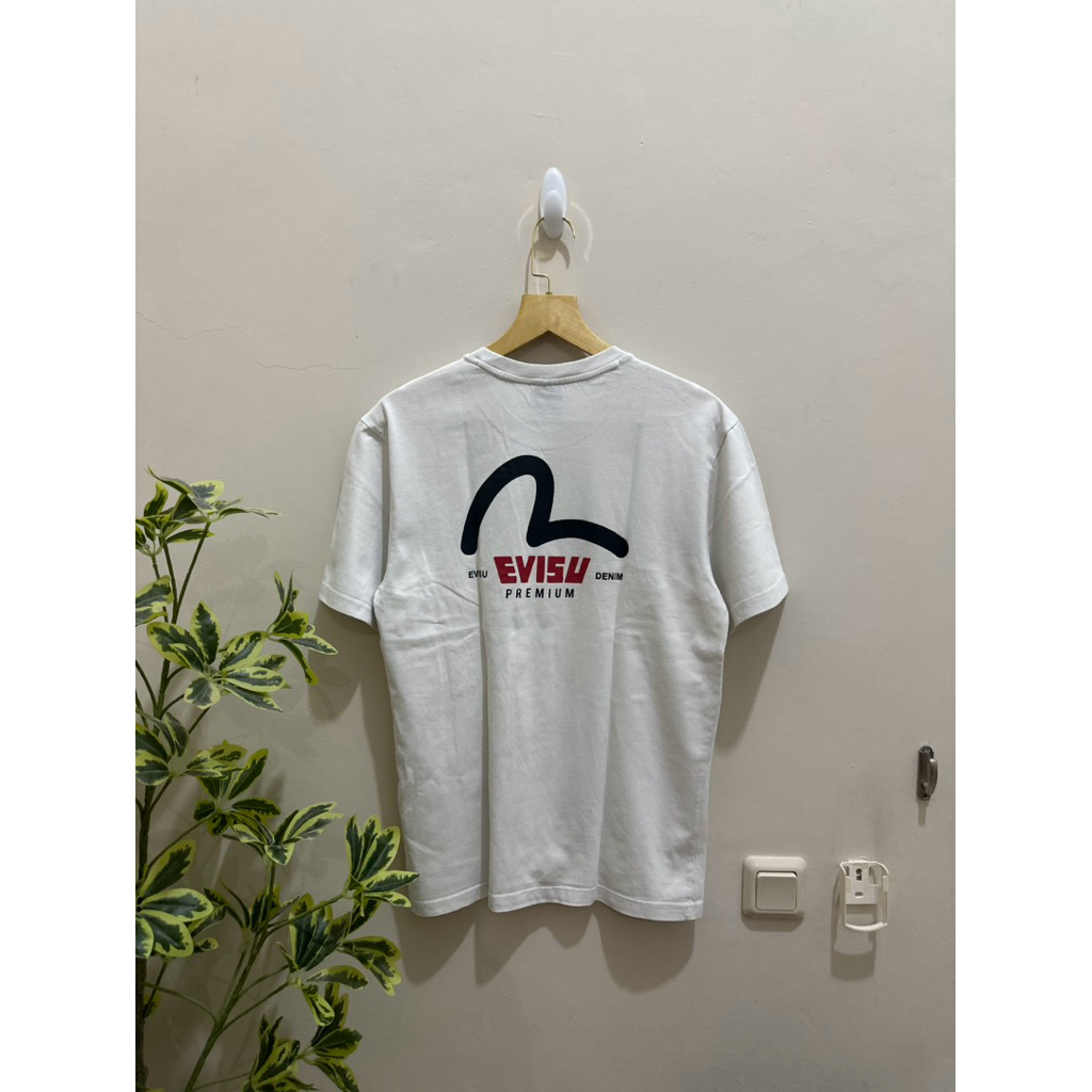 Tshirt Kaos Evisu Premium Denim Big Gull Back Logo Streetwear Original Prelov