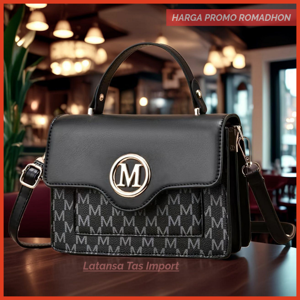 Tas Selempang Wanita Kekinian import Logo M Tas Cewek Kondangan