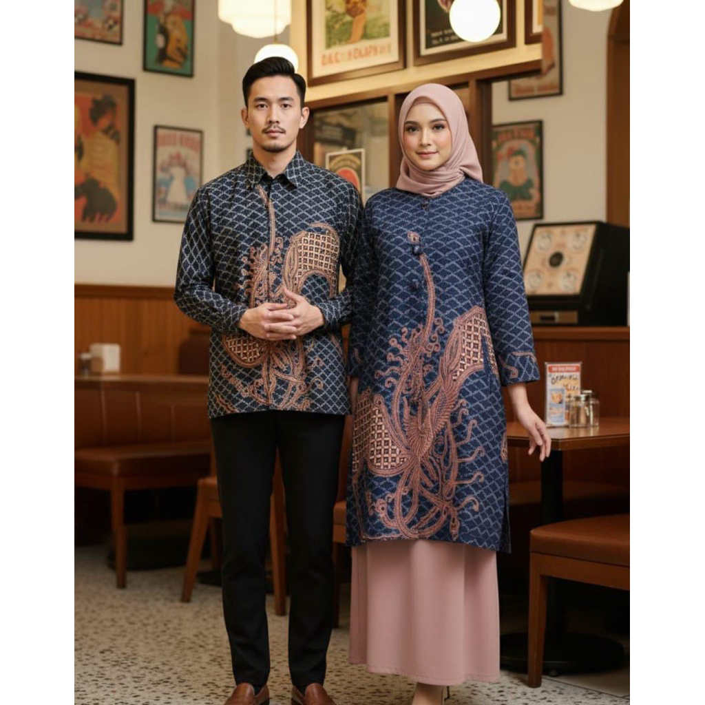 baju batik couple solo premium