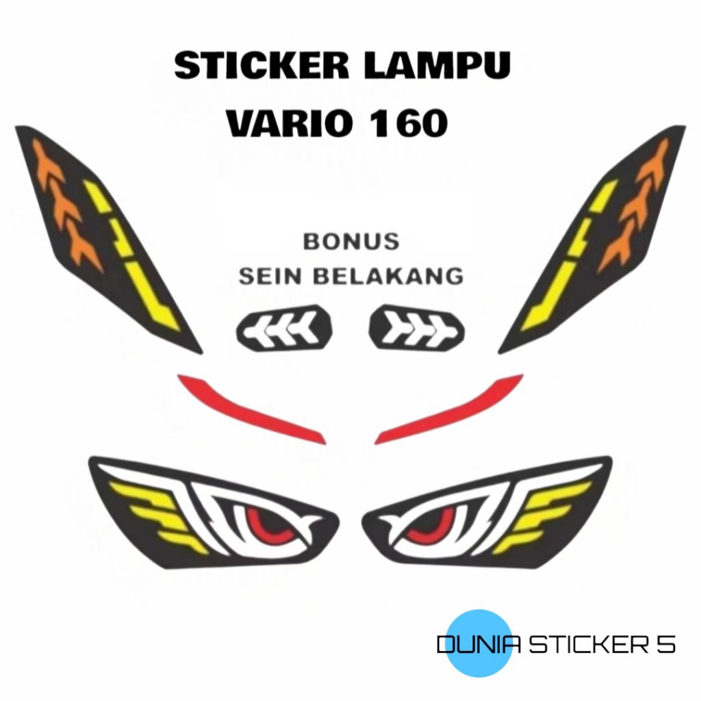 Sticker Lampu VARIO 160 , Stiker Lampu Alis Honda Vario 160