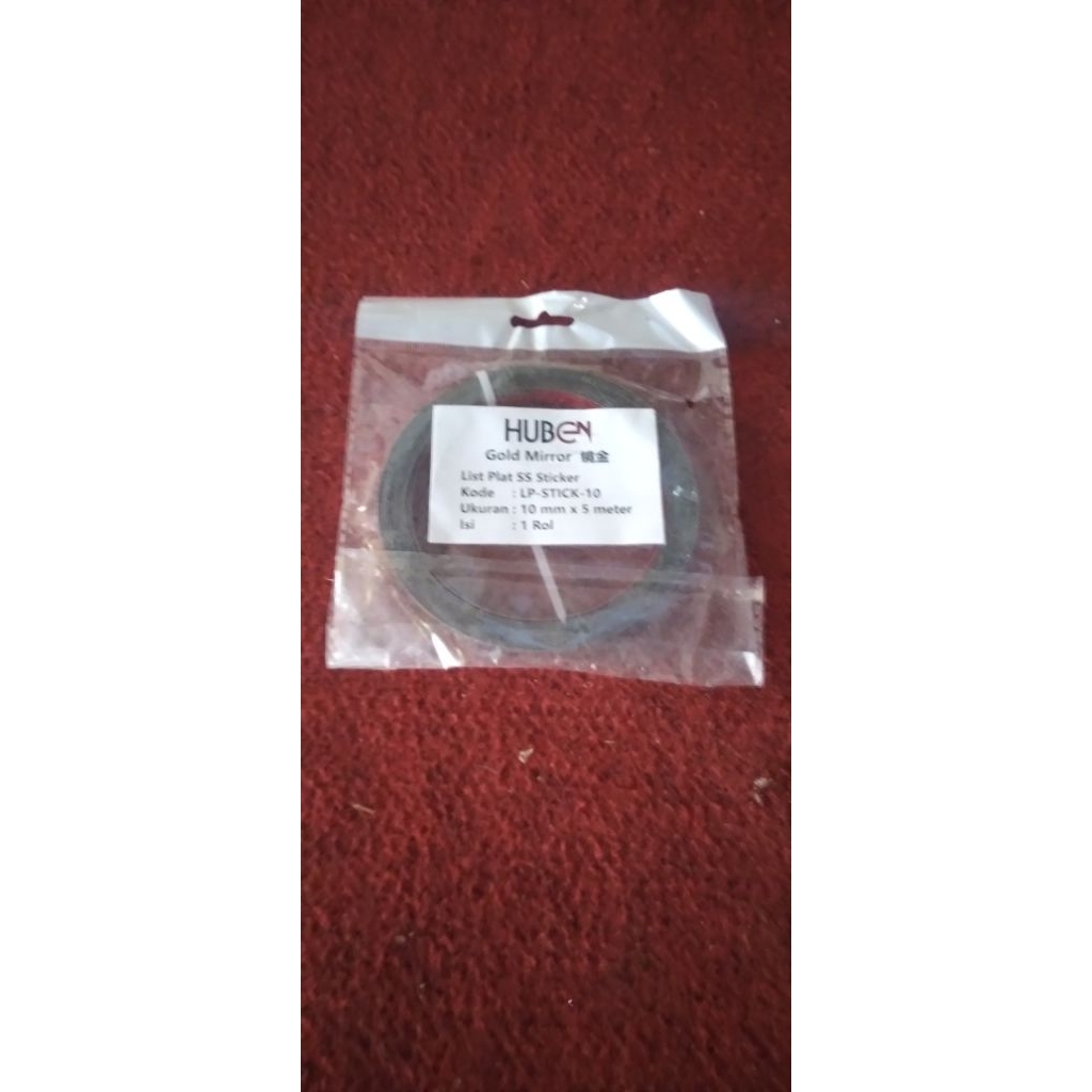 list plat strip sticker stainlees stel huben gold mirror