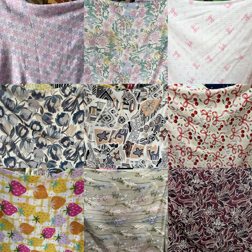 Kain Katun Rayon Viscose Premium | katun rayon | rayon motif | Rayon premium | Daster | Kemeja | Piy