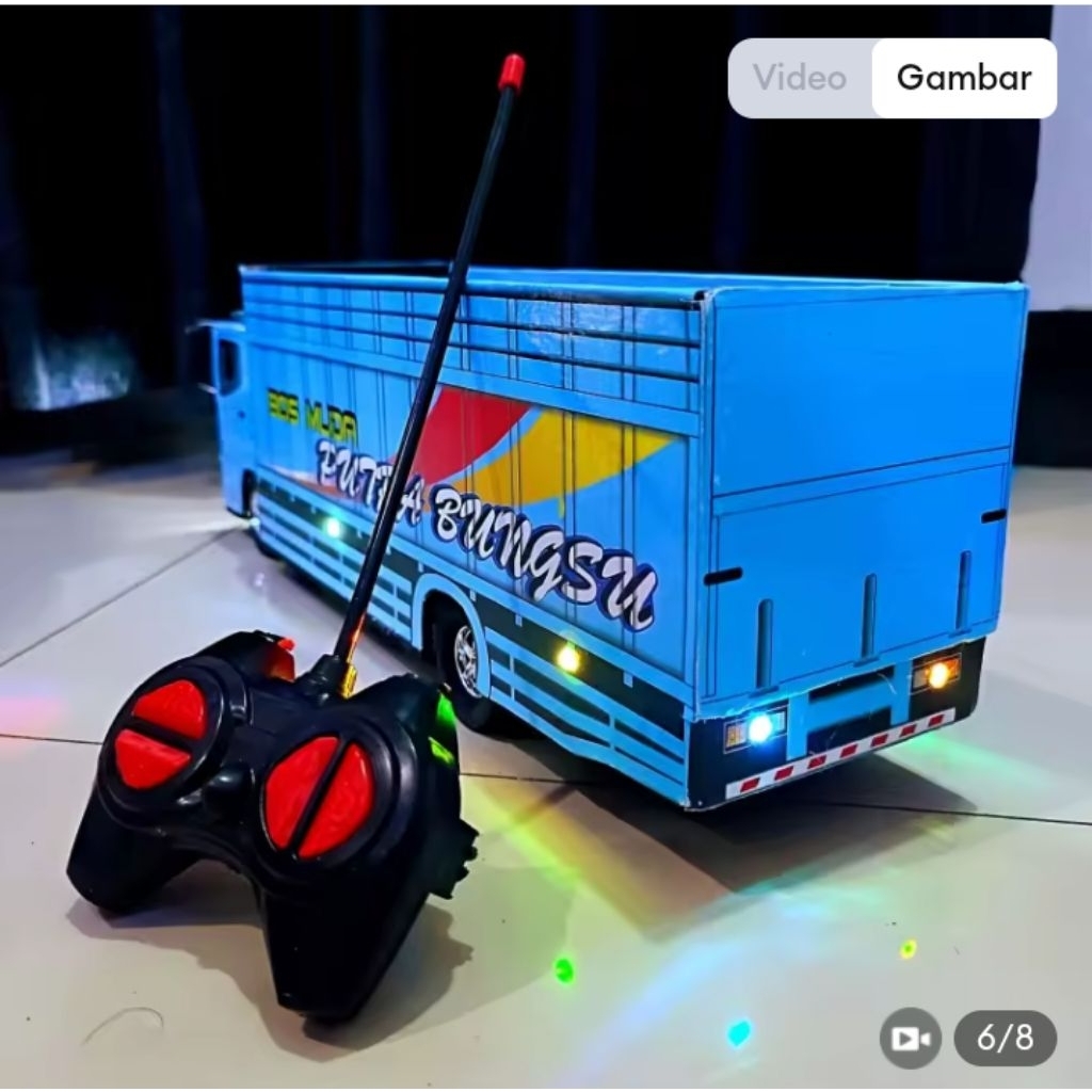 mainananak truk tronton miniatur hino 500 variasi Remot control dan lampu cod