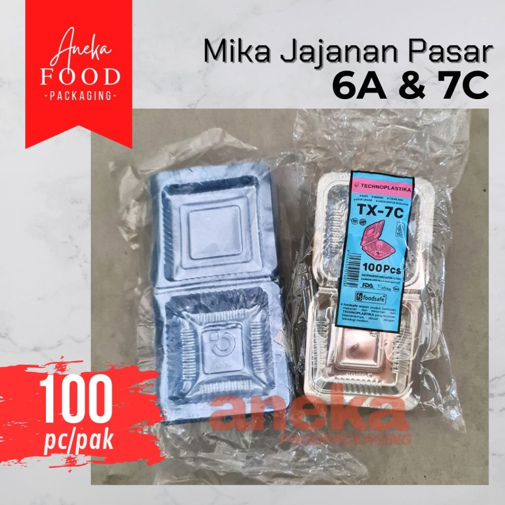 100pc- Mika plastik kue TX 7c & GX 6a kecil kemasan bolu snack jajanan pasar