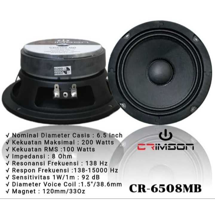 SPEAKER 6 INCH CRIMSON CR 6508
