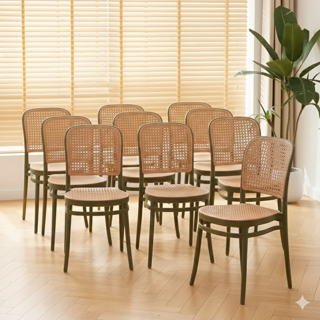 Paket Hemat 3/5/10 Set Marion Chair Kursi Rotan Plastik Bangku Santai Teras Kursi Makan Cafe