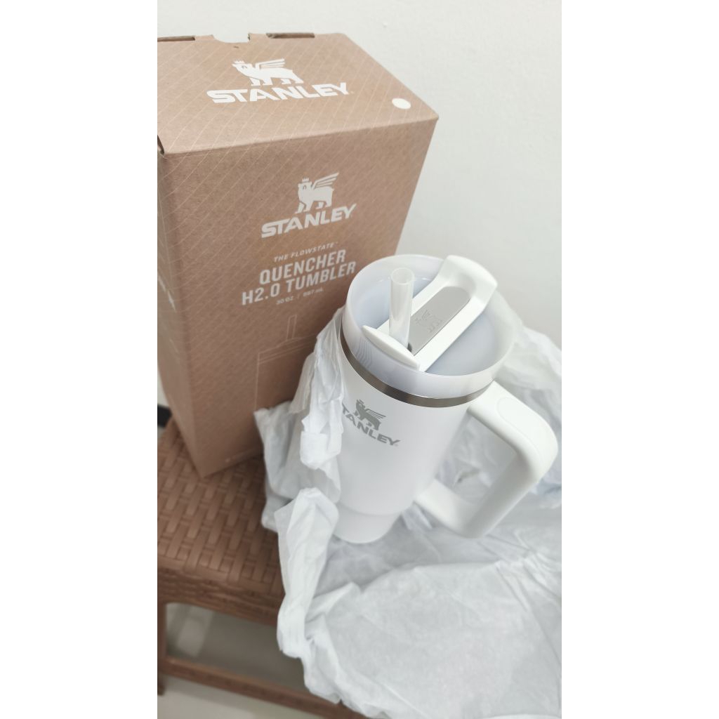 Tumbler Stanley Putih / Tumbler Stanley ORI / Tumbler Stanley 30 oz / Quencher H2.0 Tumbler Stanley/