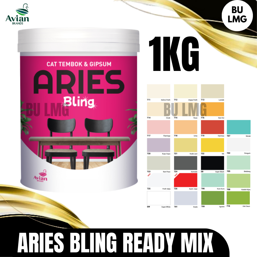 ARIES BLING 1Kg || Cat Tembok Anti Pudar || Cat Tembok Aries Bling (1/2)