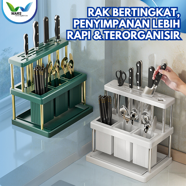 WARS Rak Dapur Tempat Penyimpanan Sendok Pisau Garpu Cutlery Storage