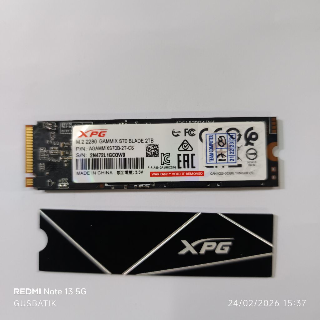 ssd m2 nvme 2280 2TB WD Black SN750 Second Original Gen3 x4 - Team MP33 2TB - Adata Legend 800 2TB g