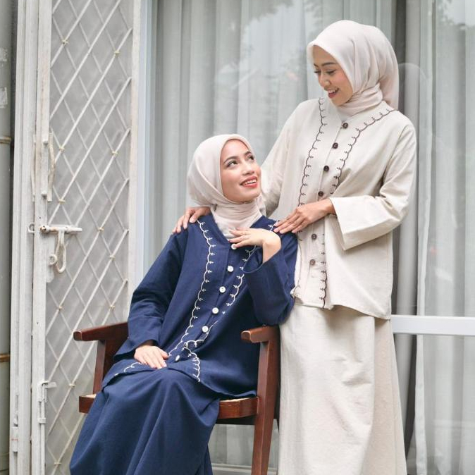 FIMELO - Orla | Blouse Rok Linen | Blouse Rok Basic | Oneset Linen | Linen premium
