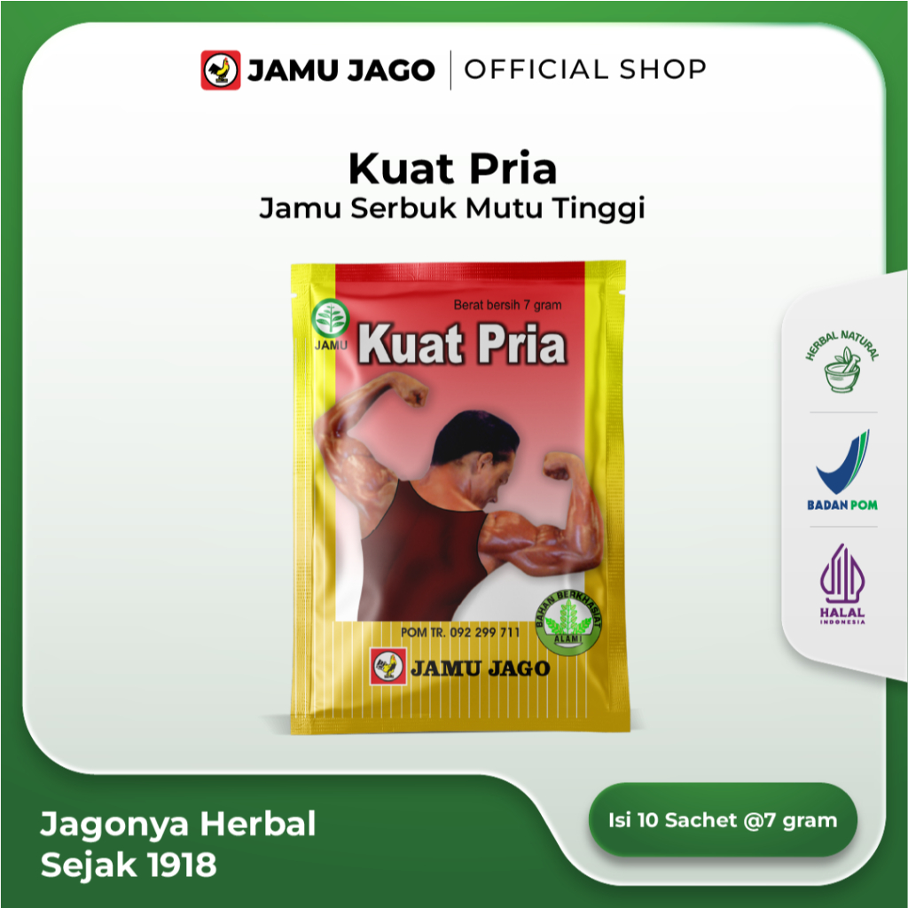 Kuat  Pria Jamu Serbuk Membantu Memelihara Kesehatan Pria dan Meningkatkan Daya Tahan Tubuh by Jamu 