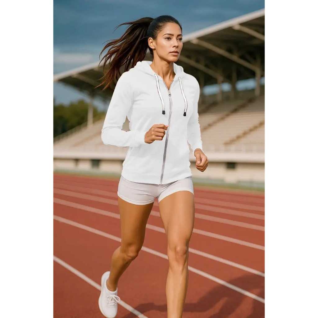 Jaket Hodie Wanita Olahraga Running Gym Fitness Aerobic Tenis Padel By Sixpack Kode AJ4