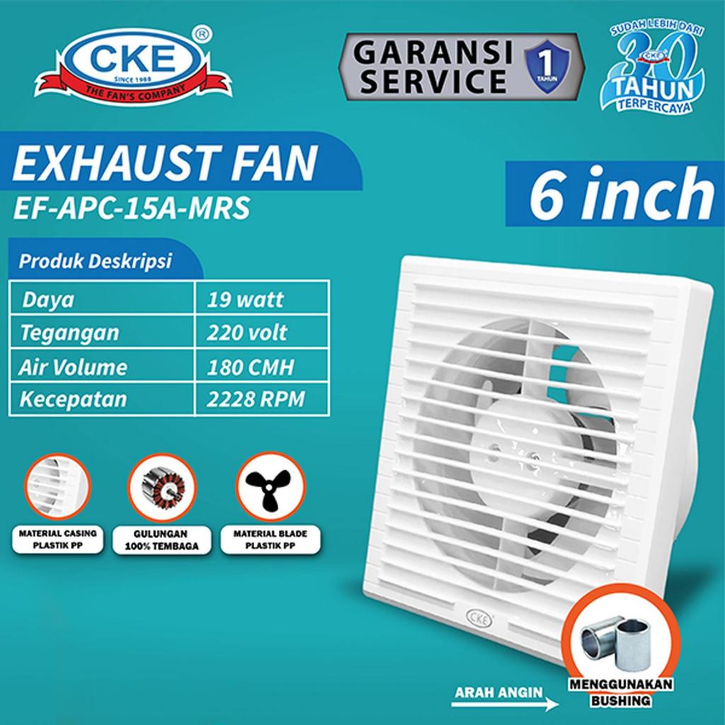 Exhaust Fan Mini Penghisap Udara 6 Inch Kipas Hexos Dinding Tembok