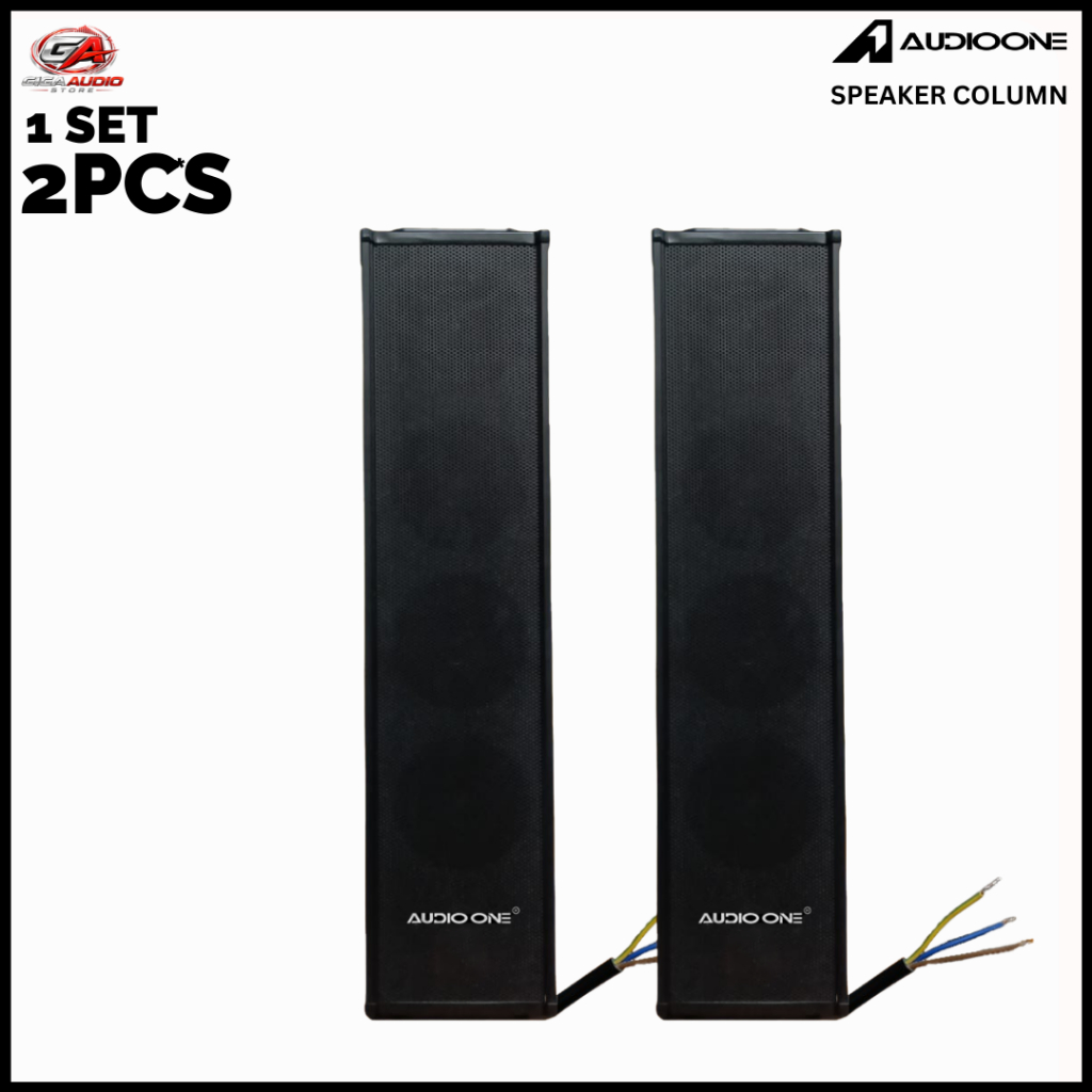 AUDIO ONE AO 202C Speaker Column 4×5 Inch 20W Sound System Instalasi 1 Set (2Box)  I GA