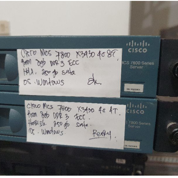 Server Cisco MCS 7800 Quadcore Rackmount 1U base IBM X3250 M3