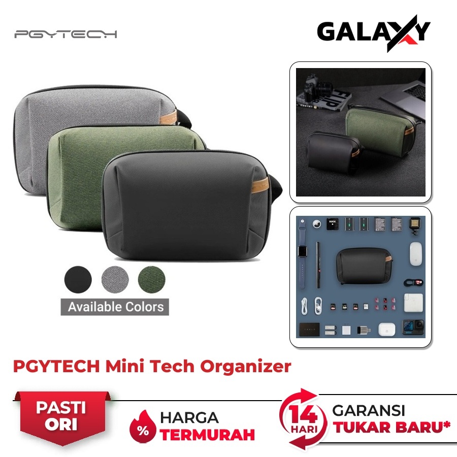 PGYTECH Mini Tech Pouch Waterproof Organizer Bag Tech Organizer Garansi Resmi