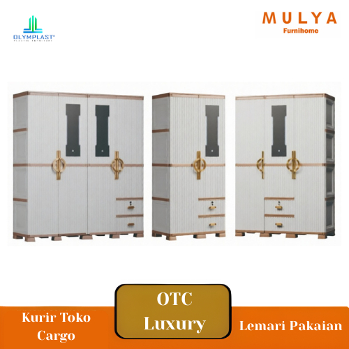 Lemari Pakaian Plastik 4 Pintu Jumbo Premium / Olymplast Lemari Baju Gamis  Plastik OTC LUXURY SERIE