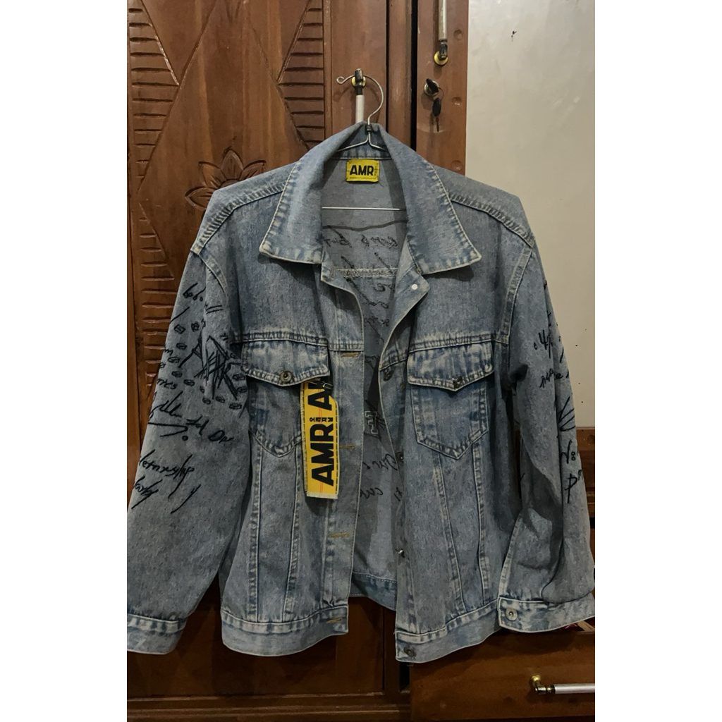 PRELOVED Jaket Jeans AMR ORIGINAL OVERSIZE ALL SIZE BIRU DENIM