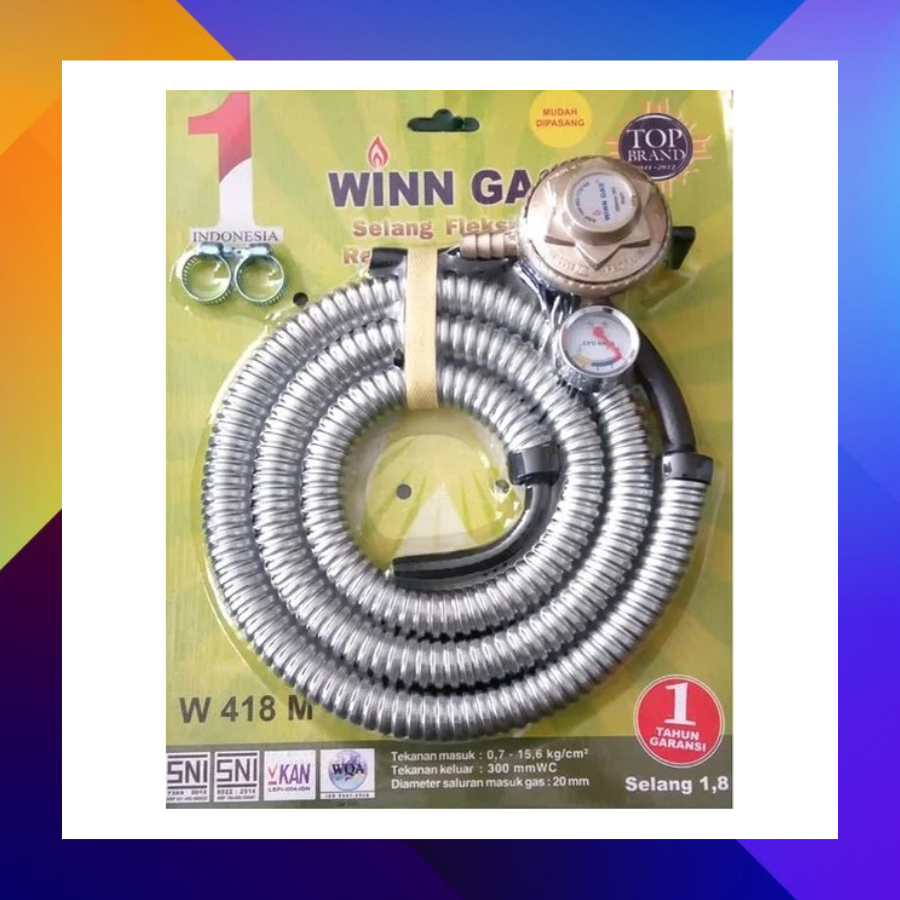 WINN GAS Selang Regulator SNI W 418 M Winn Gas W418 M