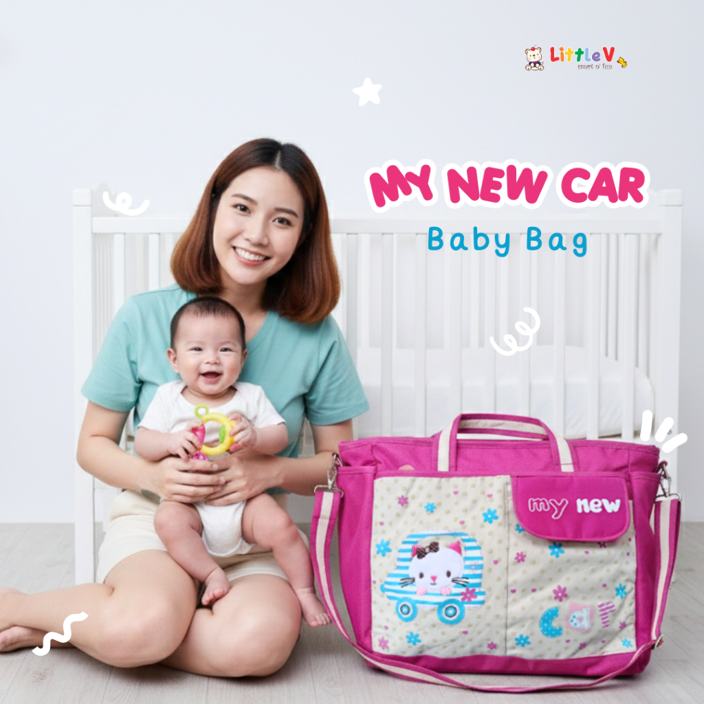 LITTLE V Baby Bag MY NEW CAR I Tas Selempang Anak Perempuan