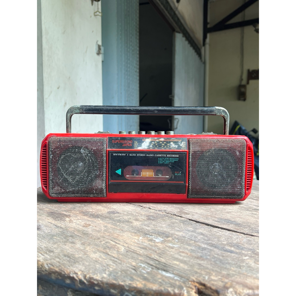 Radio Stereo Mini Compo 3 Band (MW / FM / SW) with Cassette Tape / Pita Kaset Recorder, Internationa