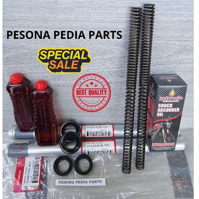 As Shock Depan KVB + Seal Shock + Seal Tutup + Per Shock + Oli Shock Beat Karbu, Vario Karbu, Scoopy