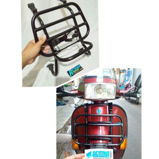 Frontrack rak depan vespa super sprint vbb pxe coating hitam