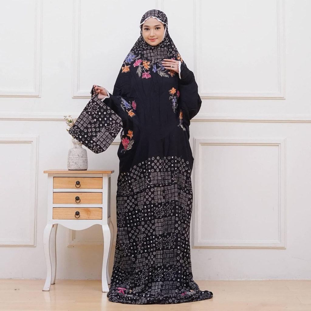 MUKENA TERUSAN RAYON JUMBO BATIK CAP PEKALONGAN