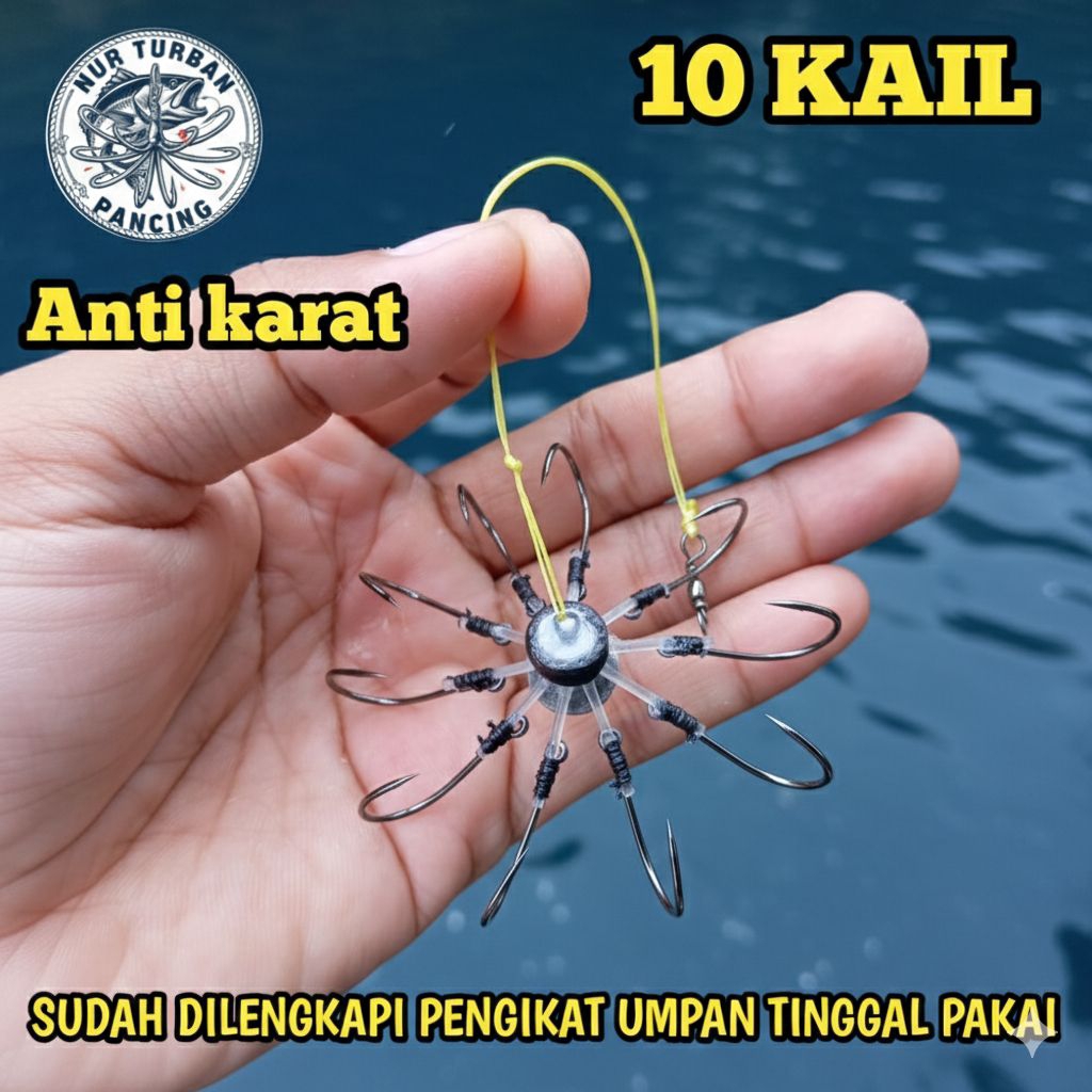 pancing garong 10 kail anti karat versi pendek