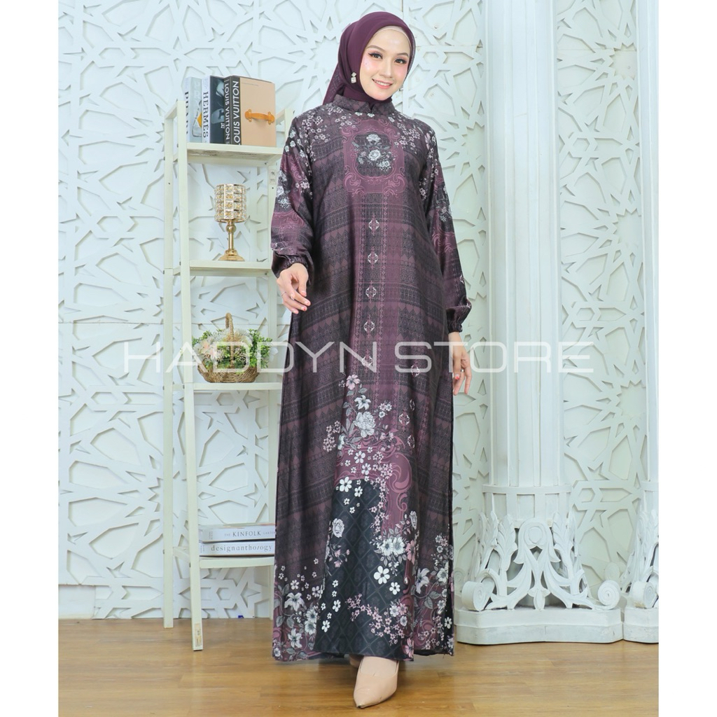 TIARA DRESS | GAMIS LEBARAN SILK PREMIUM | GAMIS SILK MOTIF LEBARAN | GAMIS SUTRA SILK