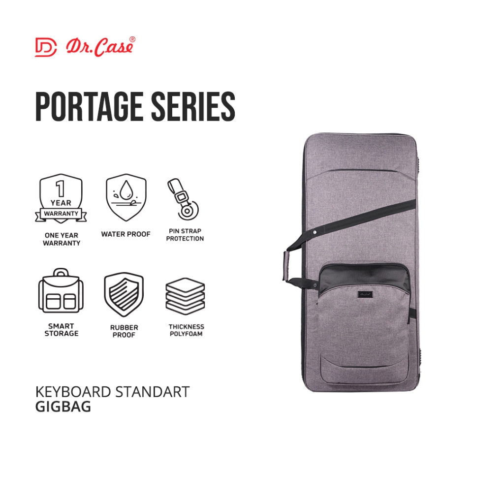 DR.CASE - Tas Keyboard - Gigbag Keyboard Standart Portage 2.0 Grey