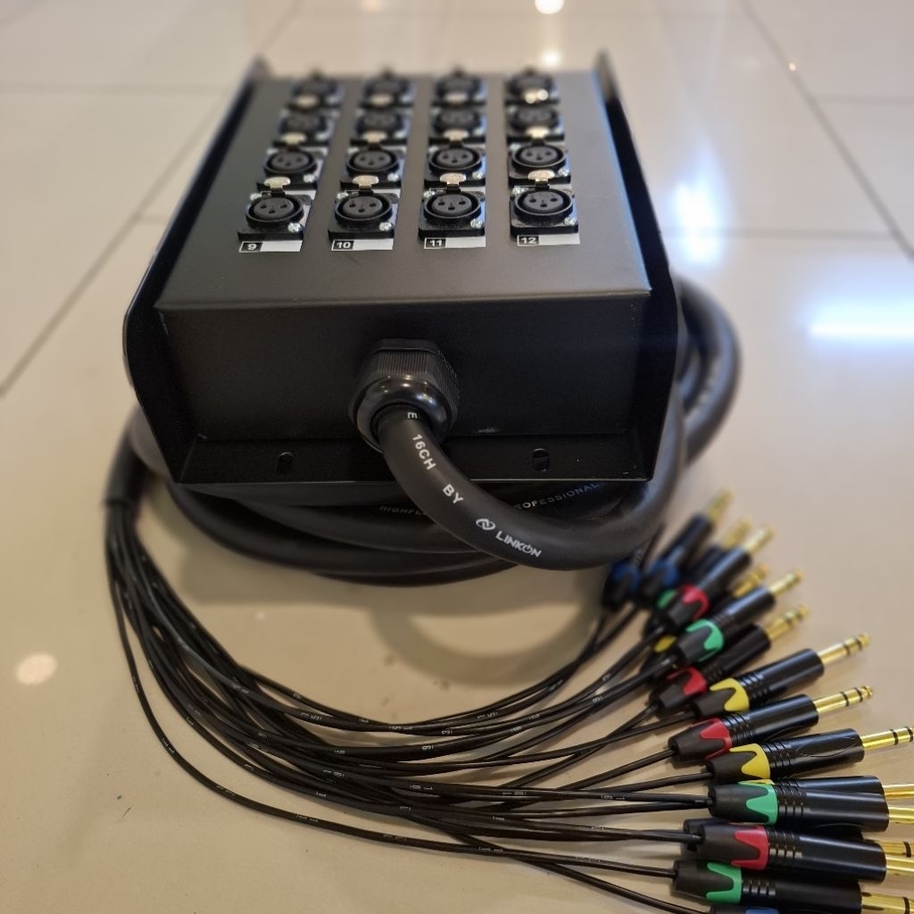Snake Kabel 16ch + Stage Box Tebal 16in to Akai stereo -10Meter