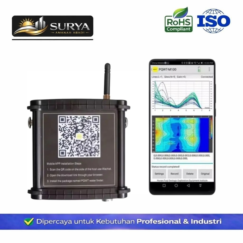 PQWT-M100 underground water detector 0-100m drilling find fresh water